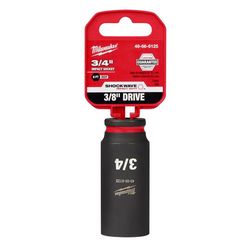 Milwaukee Shockwave 3/4 in. X 3/8 in. drive SAE 6 Point Deep Impact Socket 1 pc
