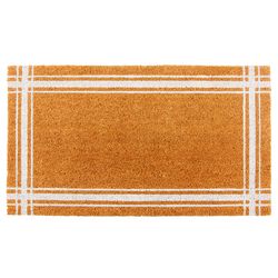 KAF Home 17 in. W X 30 in. L Beige/White Coir Door Mat
