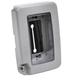 Intermatic Rectangle Plastic 1 gang 5.5 in. H X 3.75 in. W Weatherproof Power Outlet Cover