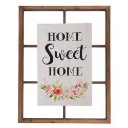 Glitzhome 28 in. H X 22 in. L Multicolored Wood Wall Sign