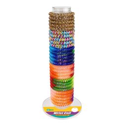 Lucky Line Vinyl Assorted Split Wrist Coil Keychain