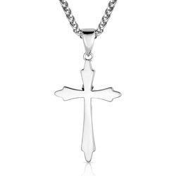Montana Silversmiths Women's Thorns and Roses Cross Necklace Brass