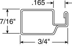 Prime-Line Cream Aluminum 7/16 in. W X 94 in. L Screen Frame 1 pk