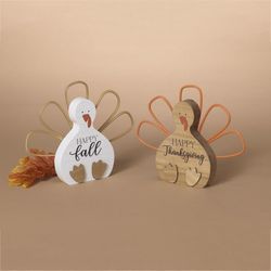 Gerson 10 in. Harvest Turkey Fall Decor