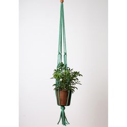 Primitive Planters Sage Macrame 36 in. H Plant Hanger 1 pk