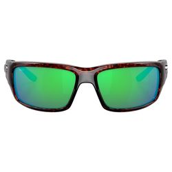 Costa Fantail Sunglasses Brown Tortoise Frame Green Lens Polarized Blue Light Blocking