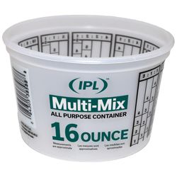 IPL Clear 1 pt Plastic Multi-Mix Container