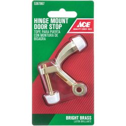 Ace 2-5/8 in. W Metal Bright Gold Hinge Pin Door Stop Mounts to door and wall 0 in.