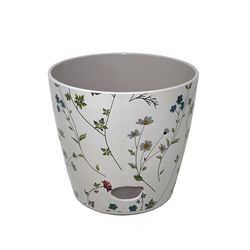 Bamboo Blooms 6.5 in. H X 7 in. D Bamboo Wildflower Flower Pot Multicolored