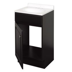 Zenna Home Single Espresso Bathroom Vanity 18 in. W X 16 in. D X 35 in. H