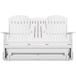 Signature Design by Ashley Hyland Wave White HDPE Frame Loveseat