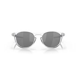 Oakley Pitchman R Sunglasses Unisex Polished Clear Frame Prizm Black Lens Polarized Blue Light Block