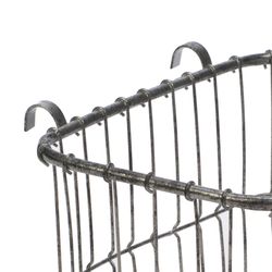 Tripar 12.75 in. L X 9.25 in. W X 8 in. H Silver Wire Basket