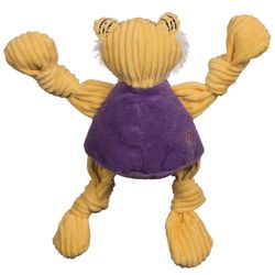 HuggleHounds Knottie For Dog Multicolored Plush Mike the Tiger Squeaky Dog Toy Small 1 pk