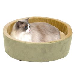 K&H Pet Prodcuts Green Poly Fiber Self Warming Pet Bed 6 in. H