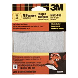 3M 4-1/2 in. L X 4-1/2 in. W 120 Grit Aluminum Oxide Sandpaper 5 pk
