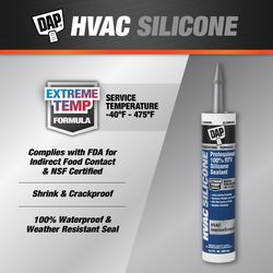 DAP HVAC Silicone Aluminum 100% RTV Silicone HVAC Sealant 10.3 oz