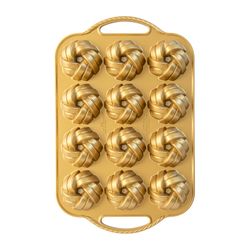 Nordic Ware 15 in. W X 9 in. L 75th Anniversary Cakelet Pan Gold