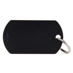 MyFamily Basic Black Military Aluminum Cat/Dog Pet Tags X-Large