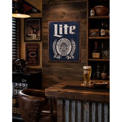 Desperate Enterprises 16 in. H X 12.5 in. L Tin Miller Lite Sign