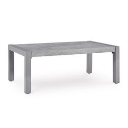 Signature Design by Ashley Moonlight Gray Rectangular Stone Contemporary Coffee Table