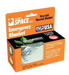 Grabber Warmer Silver Survival Blanket .5 in. H X 56 in. W X 84 in. L 1 pk