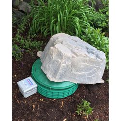 DekoRRa Products Gray Polyethylene 15 in. H X 34 in. L X 32 in. W Fieldstone Outdoor Decoration