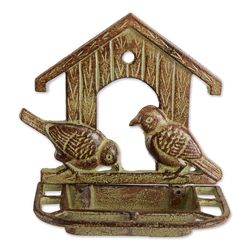 Zingz & Thingz Cast Iron Wall Mounted Hopper Bird Feeder