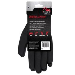 Venom Steel Work Gloves Black/Red L/XL 1 pair