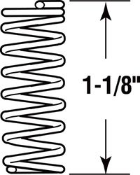 Prime-Line 1-1/8 in. L X 3/8 in. D Compression Spring 4 pk