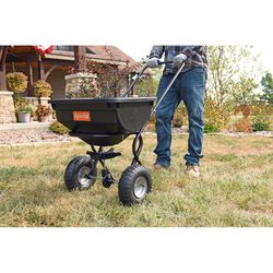 Agri-Fab 10 ft. W Broadcast Push Spreader For Fertilizer/Ice Melt/Seed 85 lb
