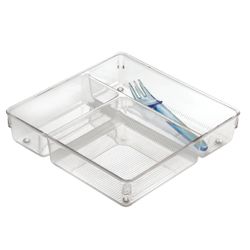 iDesign Linus Clear Plastic Drawer Organizer