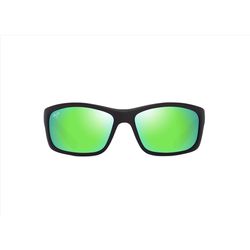 Maui Jim Kanaio Coast Sunglasses Unisex Matte Black/Green Frame Maui Green Lens Polarized