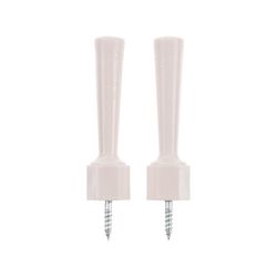 Ace 3-1/4 in. W Plastic Almond Flexible Door Stop Mounts to door and wall . in.