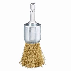 Norton Clipper 1 in. Coarse Wire End Brush Brass 4500 rpm 1 pc
