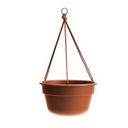 Bloem Dura Cotta 6.8 in. H X 12.5 in. W X 12.4 in. D Resin Hanging Basket Terracotta