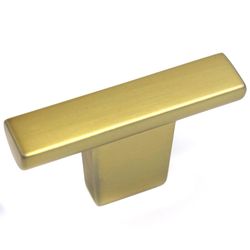 Laurey Cosmopolitan Contemporary T-Shape Cabinet Knob 2 in. D 1 in. Champagne Brass 1 pk