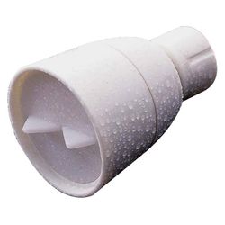 PlumbCraft White Plastic 1 settings Adjustable Showerhead 2 gpm