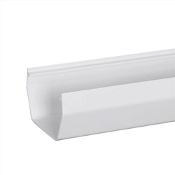 Amerimax 4 in. H X 5 in. W X 120 in. L White Vinyl U Gutter