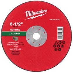 Milwaukee 6-1/2 in. D X 5/8 in. X 1/8 in. thick Masonry Cut-Off Wheel 1 pc