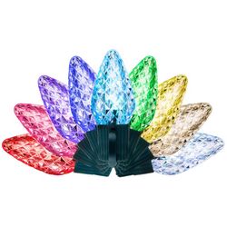 Celebrations Platinum LED C9 RGBW 50 ct String Smart-Enabled Christmas Lights 32.67 ft.