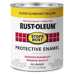 Rust-Oleum Stops Rust Indoor and Outdoor Sunburst Yellow Rust Prevention Paint 1 qt