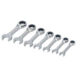 CRAFTSMAN SAE Stubby Ratcheting Combination Wrench Set 7 pc