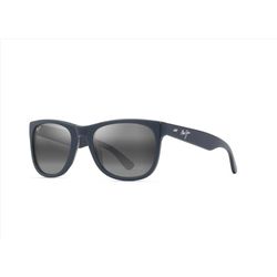 Maui Jim Kikonia Sunglasses Unisex Shiny Solid Greyish Blue Frame Neutral Grey Lens Polarized
