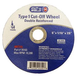 Spring Creek Products 6 in. D X 7/8 in. X 1/16 in. thick Cut-Off Wheel 1 pk