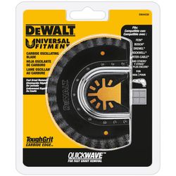 DEWALT Universal Fitment Carbide Grit Fast Cut Semi-Circle Oscillating Grout Removal Blade 1 pc