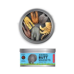 Kikkerland Assorted Vinyl Safari Animal Butt Magnet