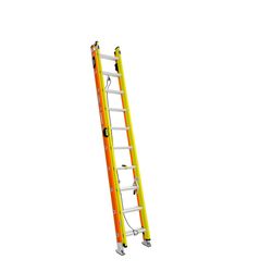 Werner Glidesafe 20 ft. H Fiberglass Extension Ladder Type IA 300 lb. cap.