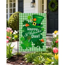 Briarwood Lane Happy St. Patrick's Day Garden Flag 18 in. H X 12.5 in. W