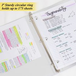 Bazic Products 1 in. W X 10.47 in. L White 3-Ring Binder